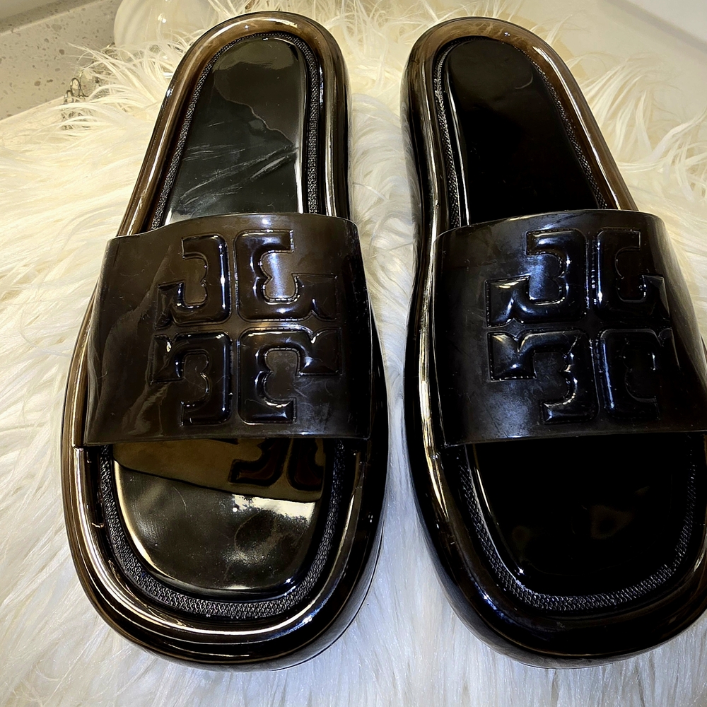 Tory Burch Black Slide Sandals Size 6